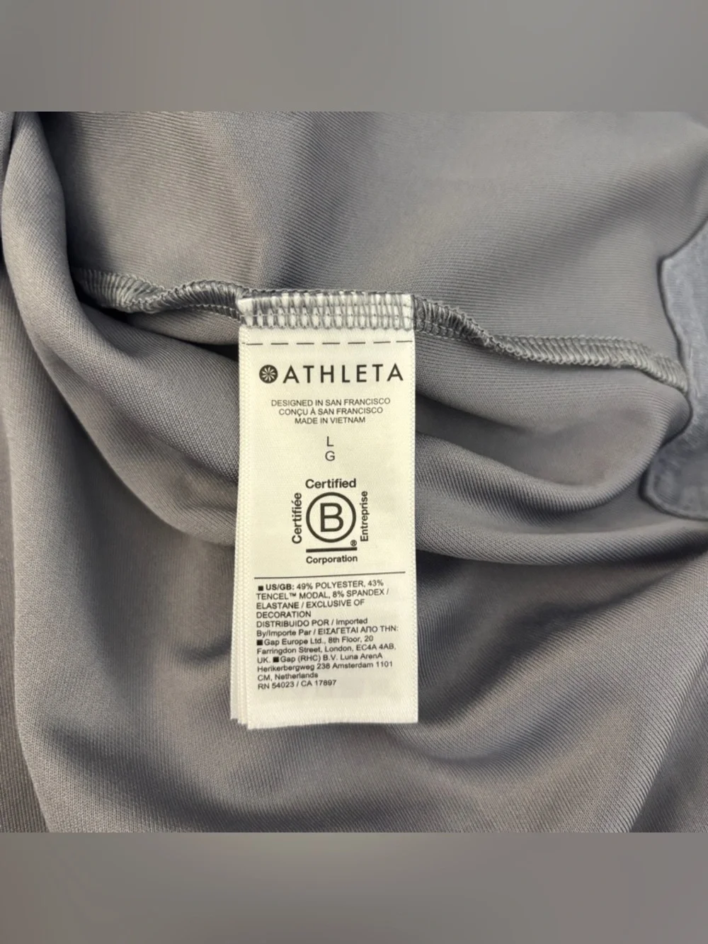 Athleta Coaster Luxe Recover Sweatshirt Slate - Picture 4 of 9